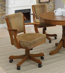 Coaster Home Furnishings Mitchell Wood Frame Swivel Game Chair 100952 - Brand New