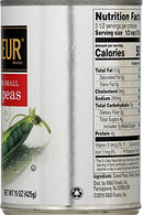 Le Sueur Very Young 15 Ounce Small Sweet Peas (Pack of 24) - Brand New