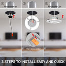 Smart Lighting 5/6" LED Recessed 90+CRI 2700-6500K+RGB LED 15W (100W) 6 PCS - Like New