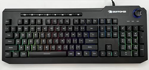 IBUYPOWER ARES M2 RGB BACKLIT USB WIRED GAMING KEYBOARD - BLACK - Scratch & Dent