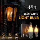 FLIQ LED FLAME LIGHT BULB 2 PACK 2W 4 MODES FLICKERING FLAME BULB - CREAM - Like New
