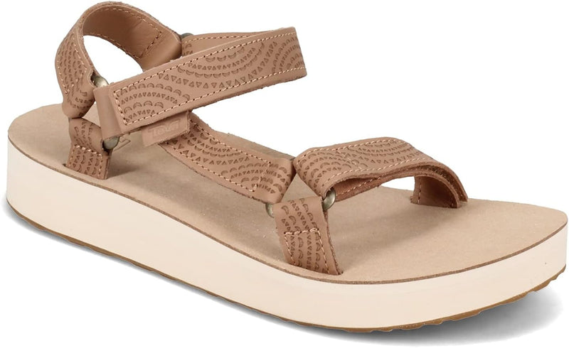 1090873 Teva womens Midform Universal Geometric Sandal Sand Dune 6 Like New