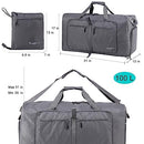 Woogwin Travel Duffel Bag Large Foldable Waterproof Overnight Bag 100L- Gray - Brand New