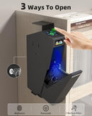 SOOWAY GUN SAFE MOUNTED BIOMETRIC PISTOL SAFE DROP DOWN GUN LOCK BOX -BLACK - Like New