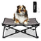 KINGCAMP ELEVATED DOG BED PORTABLE RAISED BEDS STABLE FOLDING DOG COT -BLACK - Like New