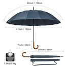 G4Free 54 Inch Large Umbrella Auto Open Golf Umbrella Rain B0BXCTCNP3 - Black - Brand New
