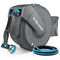 RELHOST RETRACTABLE GARDEN HOSE REEL 120 FT X 1/2 IN, HEAVY DUTY - DARK GRAY - Like New