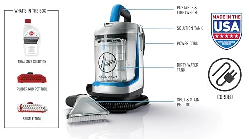 HOOVER CLEANSLATE XL DEEP CLEANING UPHOLSTERY SPOT CLEANER MACHINE - WHITE - Like New