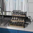 TISEMENT SPICE RACK ORGANIZER FOR COUNTERTOP, 3-TIER, HM5428-VC - BLACK - Like New