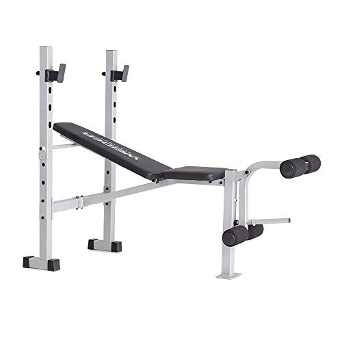 WEIDER PLATINUM STANDARD WEIGHT BENCH FIXED UPRIGHTS LEG DEVELOPER - BLACK - Like New