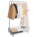 IAMFAN Clothes Rack Heavy Duty, Rolling Clothes Racks Metal - SIZE: 66x39x14 IN - Brand New