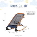 Dream on Me Rock With Me 2-in-1 Baby Rocker and Stationary Seat, 0-6 Months - Like New