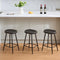 Counter Stools Set 3 Modern 24 inch Counter Height Black Faux Leather Barstools - Like New