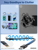 OHOVIV PORTABLE CHARGER 50000MAH POWER BANK WITH BUILT IN CABLES N10 - BLACK - Like New