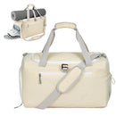 OutSpry Travel Duffle Bag 30L Gym with Yoga Buckle & Shoe Compartment,Beige - Like New