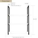 DIYHD 3-Tier Ceiling Mount Shelf Brackets Industrial Rustic Black No Plank - Like New