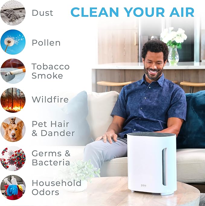 Pure Enrichment PureZone Air Purifier for Bedroom & Living Room PEAIRPLG - White Like New