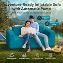 Aerogogo 2 Seat Portable Inflatable Couch Camping Built-in Pump B0DQXWGHSJ - Brand New