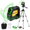PREXISO Laser Level with Tripod, 150 Wide Angle 100Ft PLC15DGS - Green - Like New