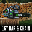 EGO Power+ CS1613 16" 56-Volt Lithium-ion Cordless Chainsaw - Black/Silver - Like New