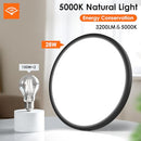 Brightever 12 inch LED Flush Mount Ceiling Lights, 6 Packs, Daylight, Black - Like New