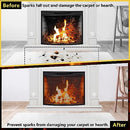 Powrocket Fireplace Mesh Screen Curtain 24"Wx26"H Sturdy Spark Security - Brass - Brand New