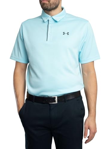 UNDER ARMOUR TEVH POLO LOOSE MEN 2XL BLUE - Like New