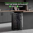 NUTRICHEF 24 BOTTLE WINE FRIDGE - DUAL ZONE WINE CHILLER WINE COOLER 捕鱼机 - Like New