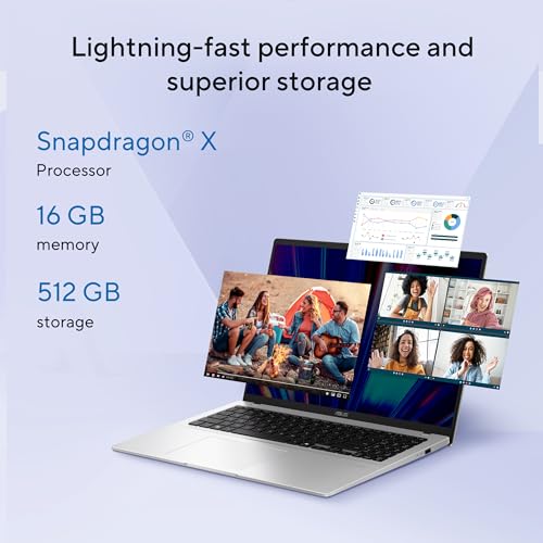 ASUS VIVOBOOK 14 LAPTOP 14” WUXGA 60 HZ QUALCOMM SNAPDRAGON X 16GB 512GB SSD - Like New