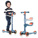 LASCOOTA 2-IN-1 KIDS KICK SCOOTER, REMOVABLE SEAT, 3 LED LIGHTED WHEELS - Like New