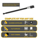 SCRUBIT DRILL BRUSH ATTACHMENT SET POWER SCRUBBER TILE GROUT TOOL - YELLOW - Like New
