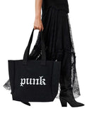 ALLSAINTS IZZY PUNK EAST/WEST TOTE W600XD - BLACK - Brand New