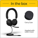 Jabra Evolve2 40 USB-C MS Teams Stereo Headset 24089-999-899 - Black - Brand New