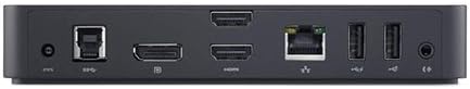 Dell USB 3.0 Ultra HD Triple Video Docking Station D3100, 452-BBOO - Black Like New