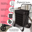 Our Modern Space Shopping Cart Liner Large 360° Swivel - Black - Brand New