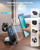 HUANCTOMA WIRELESS CHARGER 3 IN 1 WIRELESS CHARGING STATION CW360 - BLACK - Like New