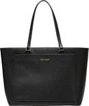 COLE HAAN WOMEN'S THE ELYSE LEATHER TOTE, CH BLACK GARNET - BLACK GARNET - Brand New