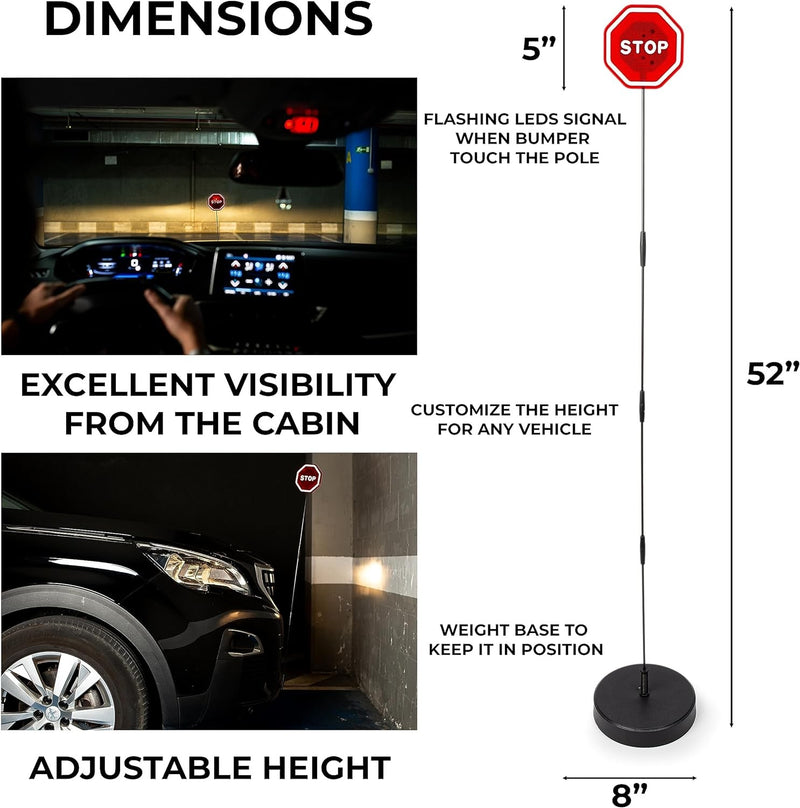 ZONE TECH LED FLASHING STOP SIGN PARKING ASSISTANT, PS0006 - Like New
