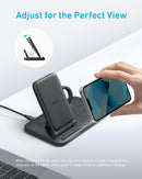 ANKER 335 WIRELESS CHARGER,3 IN 1 WIRELESS CHARGING STATION WITH ADAPTER - BLACK - Like New