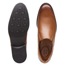 Clarks Men's Whiddon Step Loafer Dark Tan Leather Size 13 - Brand New