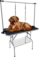 Kalolary 45 x 24 Inch Black Stainless Steel Pet Grooming Table Adjustable - Like New
