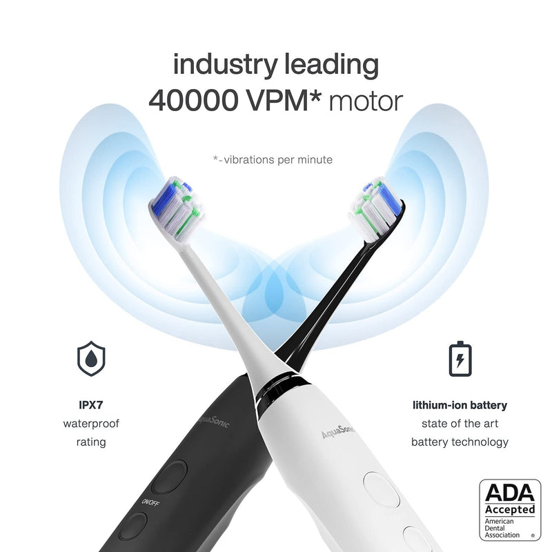 AquaSonic DUO PRO Ultra Whitening 40,000 VPM Electric Smart - Scratch & Dent