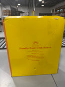 SUN SQUAD FAMILY POOL WITH BENCH 140 GALLON OVAL KIDDIE POOL PVC LINER, AGES 6+ - Like New