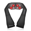 SNAILAX SHIATSU BACK NECK MASSAGER WITH HEAT NECK SHOULDER MASSAGER - COAL BLACK - Like New