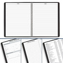 AT-A-GLANCE 7" X 8.75" ACADEMIC YEAR WEEKLY APPOINTMENT FAUX LEATHER - BLACK - Like New