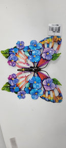 SANTA'S WORKSHOP INC 8" IRON BUTTERFLY PLAQUE - MULTI - Brand New