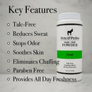 Pete & Pedro BODY & BALL POWDER TALC FREE MEN’S BODY POWDER DEODORANT - 4.4oz - Brand New