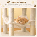 MWPO 63.8 inches Multi-Level Cat Tree Large Cats Sisal-Covered Posts - Beige - Brand New