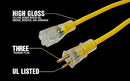 YELLOW JACKET HEAVY DUTY EXTENSION CORD 100FT 12 GAUGE 3 CONDUCTOR 2885 - YELLOW - Like New