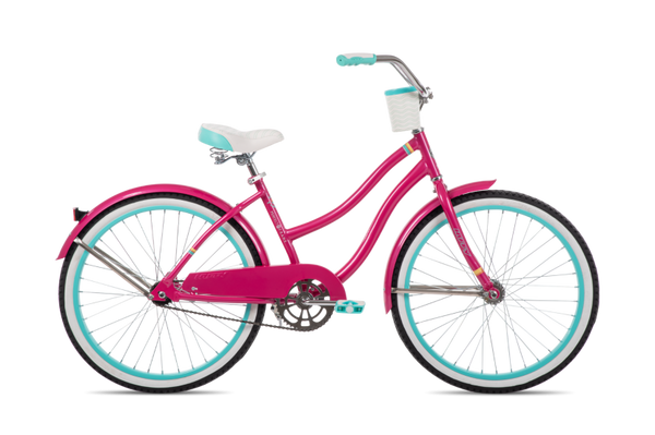HUFFY GOOD VIBRATIONS KIDS BEACH CRUISER, 24-INCH - PINK - Like New